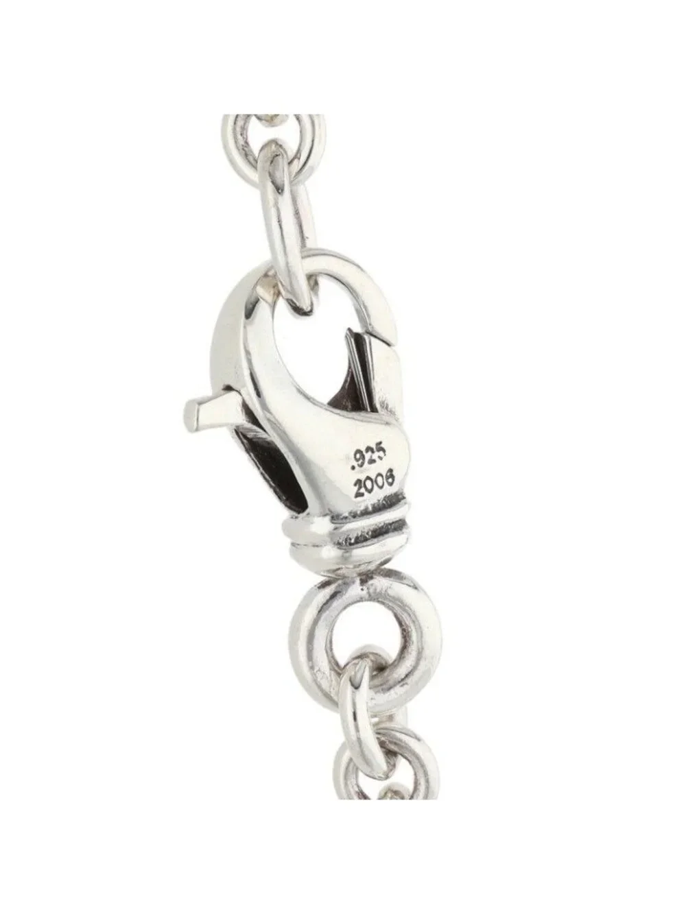 Chrome Hearts Tny CH Tiny CH Cross Chain Silver Bracelet